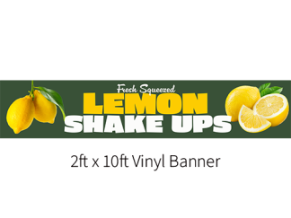 Lemon Shake Ups Banner - Vintage Green