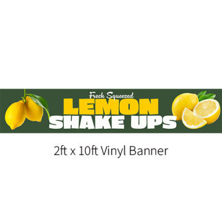 Lemon Shake Ups Banner - Vintage Green