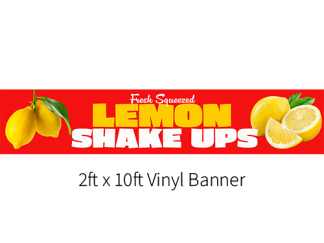 Lemon Shake Ups Banner - Red
