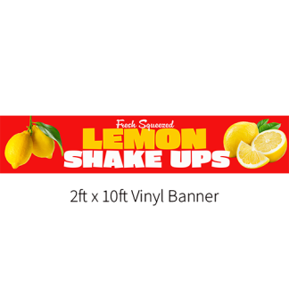 Lemon Shake Ups Banner - Red